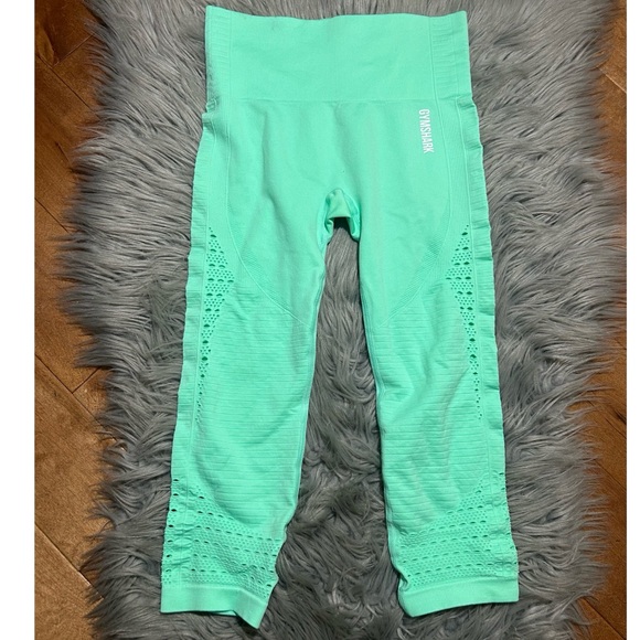Gymshark Pants - Gymshark Energy Seamless Laser Cutout Leggings Mint Green Size Small